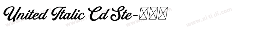 United Italic Cd Ste字体转换 United Italic Cd Ste字体转换
